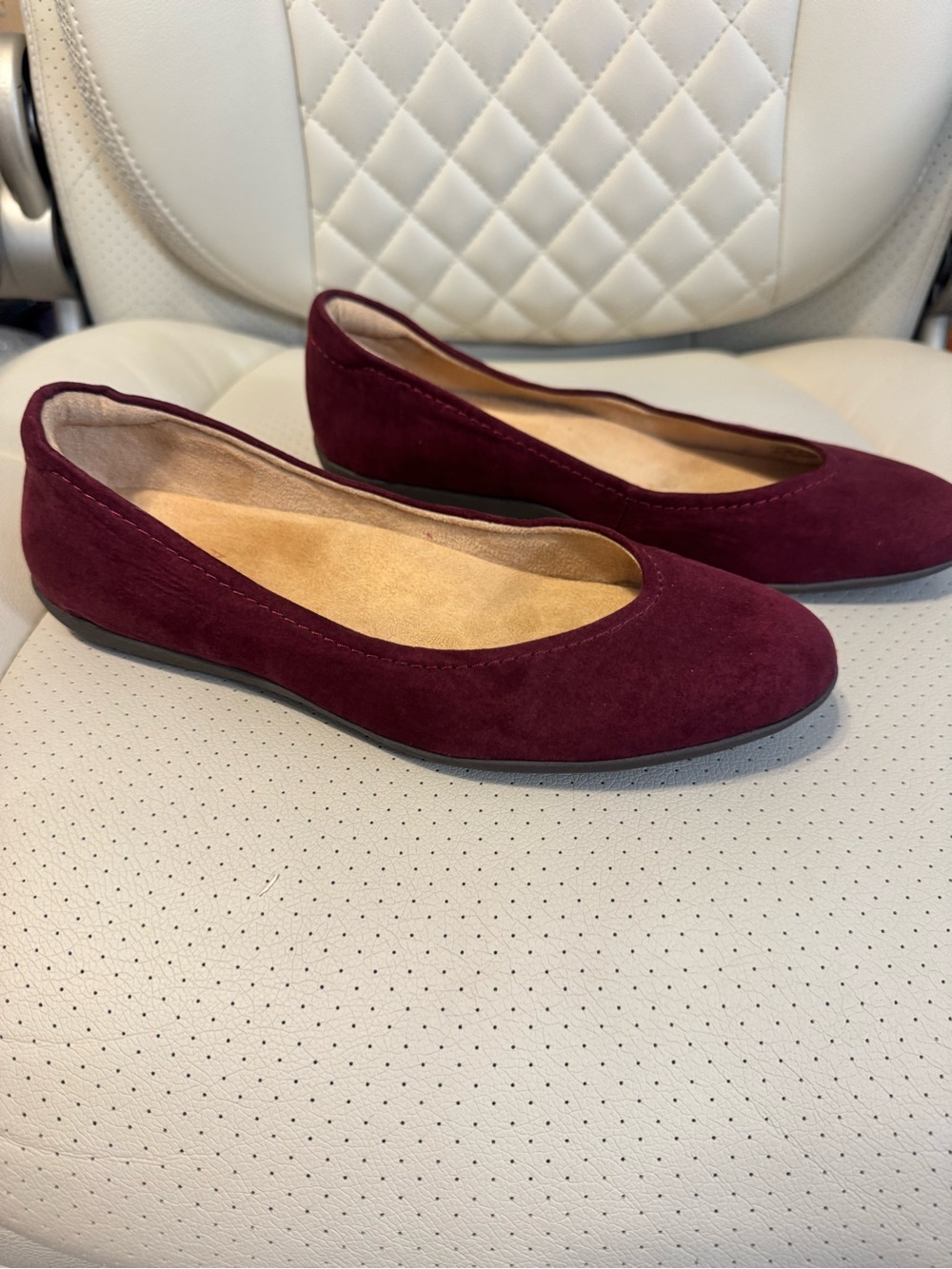 Naturalizer Burgundy Suede Ballet Flats Women’s Approx. Size 8–8.5